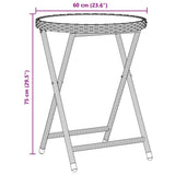 vidaXL Tuin Bistro Set 3 pcs Zwart poly rattan