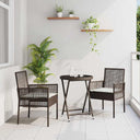 vidaXL Tuin Bistro Set 3 pcs Zwart poly rattan