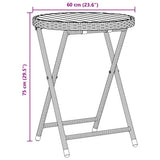 vidaXL Tuin Bistro Set 3 pcs Zwart poly rattan