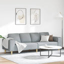 vidaXL Woonkamerbank Lichtgrijs 250 x 77 x 76 cm Polyester