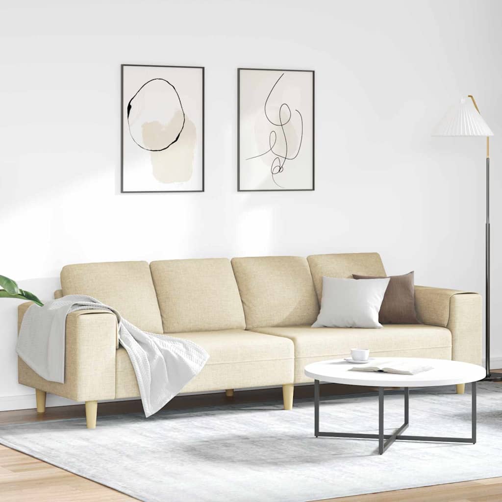 vidaXL Woonkamerbank Lichtgrijs 250 x 77 x 76 cm Polyester