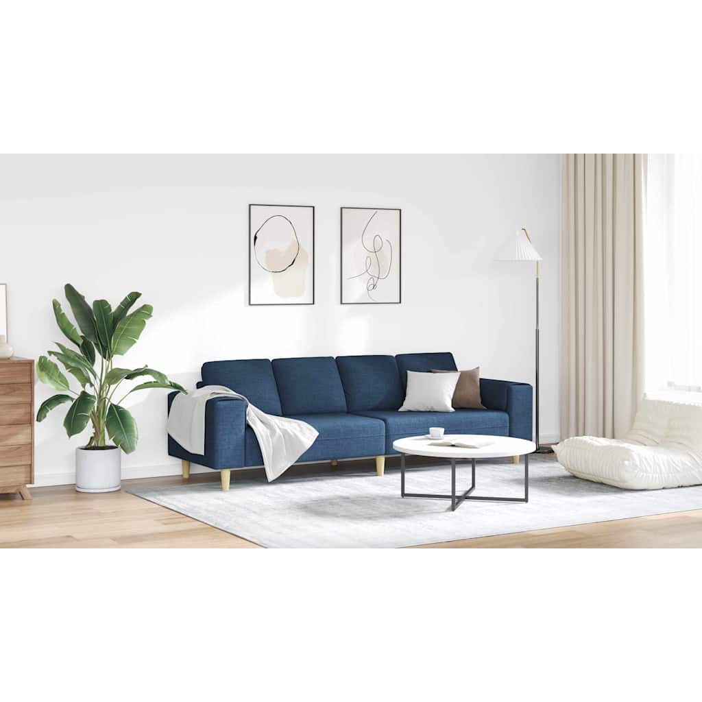 vidaXL Woonkamerbank Lichtgrijs 250 x 77 x 76 cm Polyester
