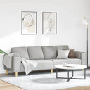 vidaXL Woonkamerbank Lichtgrijs 250 x 77 x 76 cm Polyester
