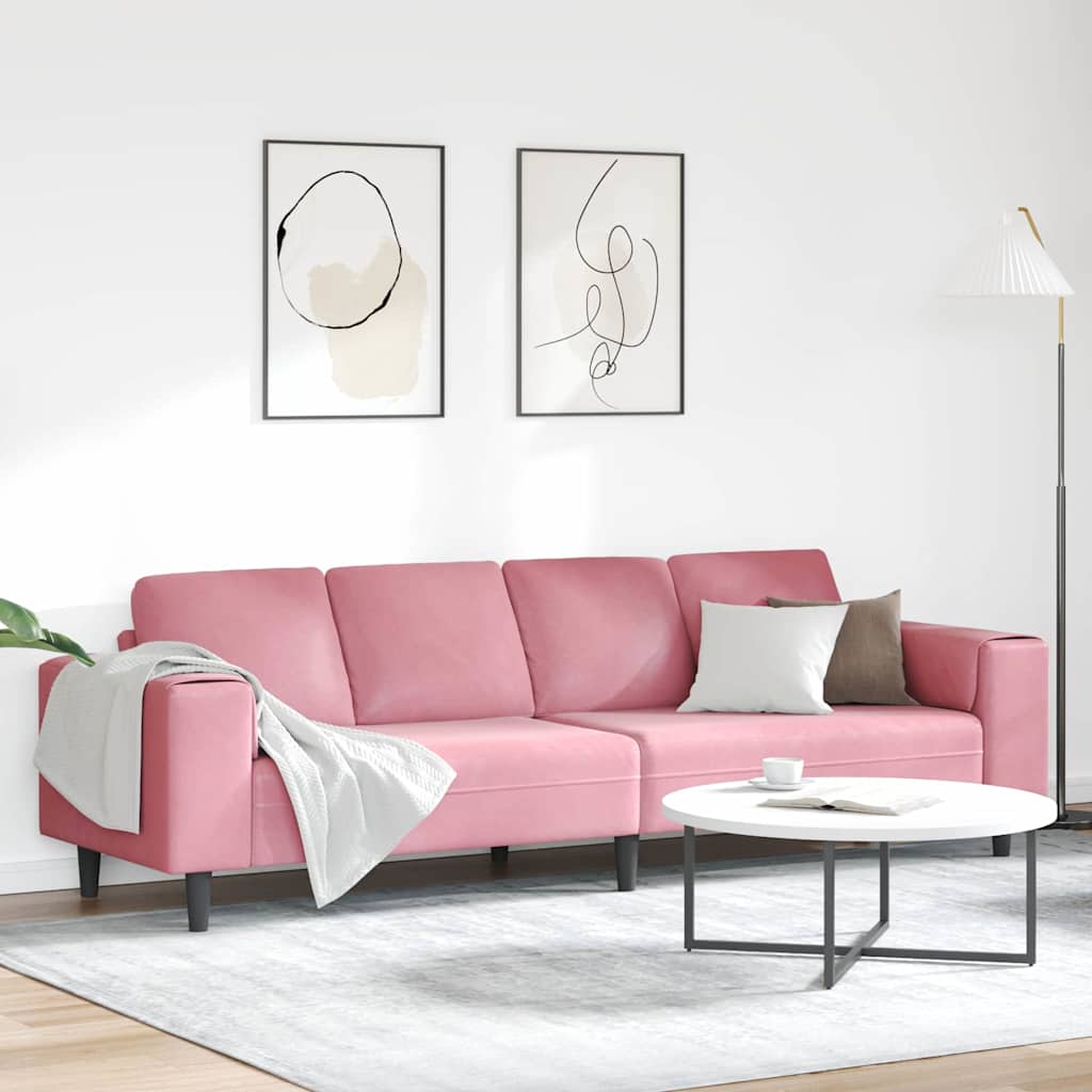 vidaXL Woonkamerbank Blauw 250 x 77 x 76 cm