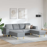 vidaXL Woonkamerbank Lichtgrijs 250 x 77 x 76 cm Polyester