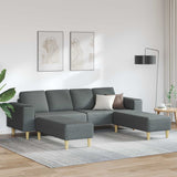 vidaXL Woonkamerbank Lichtgrijs 250 x 77 x 76 cm Polyester