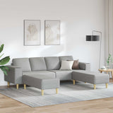 vidaXL Woonkamerbank Lichtgrijs 250 x 77 x 76 cm Polyester