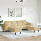 vidaXL Banque avec coussins de lumière 250 x 77 x 76 cm Tissu en velours côtelé