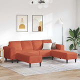 vidaXL Banque avec coussins de lumière 250 x 77 x 76 cm Tissu en velours côtelé