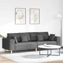 vidaXL Sofa with Cushion Light Gray 250 x 77 x 76 cm Fabric