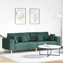 vidaXL Sofa with Cushion Light Gray 250 x 77 x 76 cm Fabric