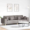 vidaXL Sofa with Cushion Light Gray 250 x 77 x 76 cm Fabric