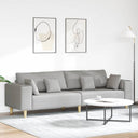 vidaXL Sofa with Cushion Light Gray 250 x 77 x 76 cm Fabric