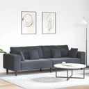 vidaXL Bank met kussen Blauw 250 x 77 x 76 cm Fluweel