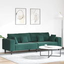 vidaXL Bank met kussen Blauw 250 x 77 x 76 cm Fluweel