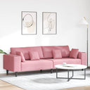vidaXL Bank met kussen Blauw 250 x 77 x 76 cm Fluweel