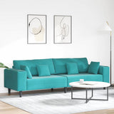 vidaXL Bank met kussen Blauw 250 x 77 x 76 cm Fluweel