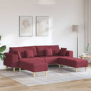 vidaXL Sofa with Cushion Light Gray 250 x 77 x 76 cm Fabric