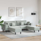 vidaXL Bank met kussen Blauw 250 x 77 x 76 cm Fluweel
