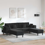 vidaXL Bank met kussen Blauw 250 x 77 x 76 cm Fluweel