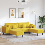 vidaXL Bank met kussen Blauw 250 x 77 x 76 cm Fluweel