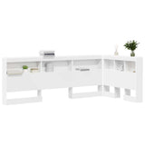 vidaXL Opberghoofdbord met plank Zwart Eiken 80 cm Bewerkt hout