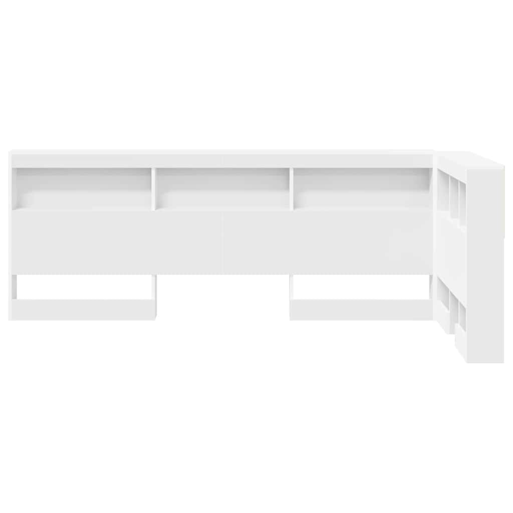 vidaXL Opberghoofdbord met plank Zwart Eiken 80 cm Bewerkt hout