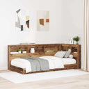 vidaXL Opberghoofdbord met plank Zwart Eiken 80 cm Bewerkt hout