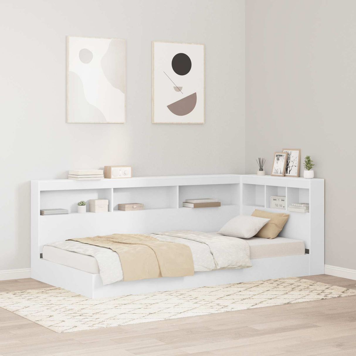 vidaXL Opberghoofdbord met plank Zwart Eiken 80 cm Bewerkt hout