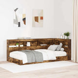 vidaXL Opberghoofdbord met plank Zwart Eiken 80 cm Bewerkt hout
