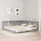 vidaXL Opberghoofdbord met plank Zwart Eiken 80 cm Bewerkt hout
