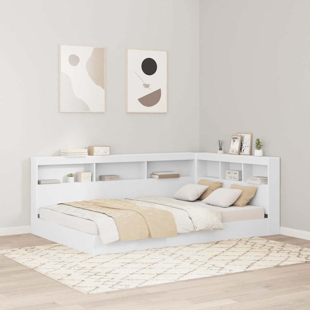 vidaXL Opberghoofdbord met plank Zwart Eiken 80 cm Bewerkt hout
