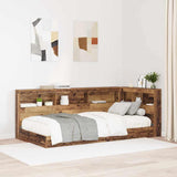 vidaXL Opberghoofdbord met plank Zwart Eiken 80 cm Bewerkt hout