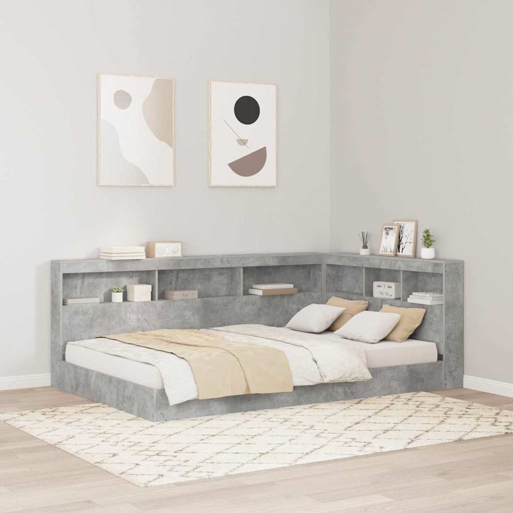 vidaXL Opberghoofdbord met plank Zwart Eiken 80 cm Bewerkt hout