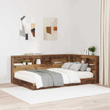vidaXL Opberghoofdbord met plank Zwart Eiken 80 cm Bewerkt hout