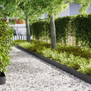 vidaXL Lawn Edging 50 pcs Black 100 x 0.05 x 20 cm
