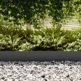 vidaXL Lawn Edging 50 pcs Black 100 x 0.05 x 20 cm