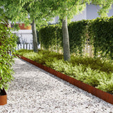 vidaXL Lawn Edging 50 pcs Black 100 x 0.05 x 20 cm