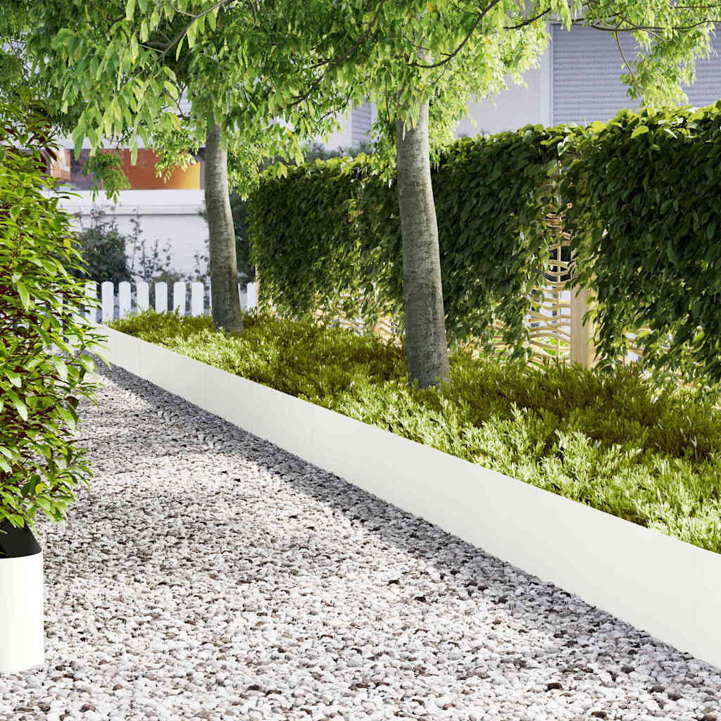 vidaXL Lawn Edging 50 pcs Black 100 x 0.05 x 20 cm