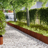 vidaXL Lawn Edging 50 pcs Black 100 x 0.05 x 20 cm