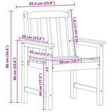 vidaXL Garden chair 4 pcs White 65.5 x 59 x 88 cm Polyethylene