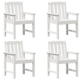 vidaXL Garden chair 4 pcs White 65.5 x 59 x 88 cm Polyethylene