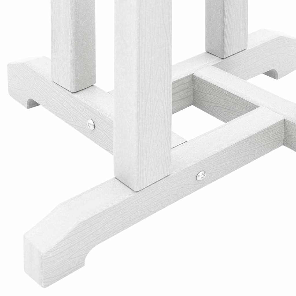 vidaXL Garden Bar Set 3 Pieces White HDPE