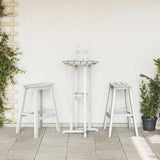vidaXL Garden Bar Set 3 Pieces White HDPE