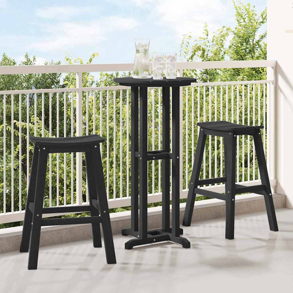 vidaXL Garden Bar Set 3 Pieces White HDPE
