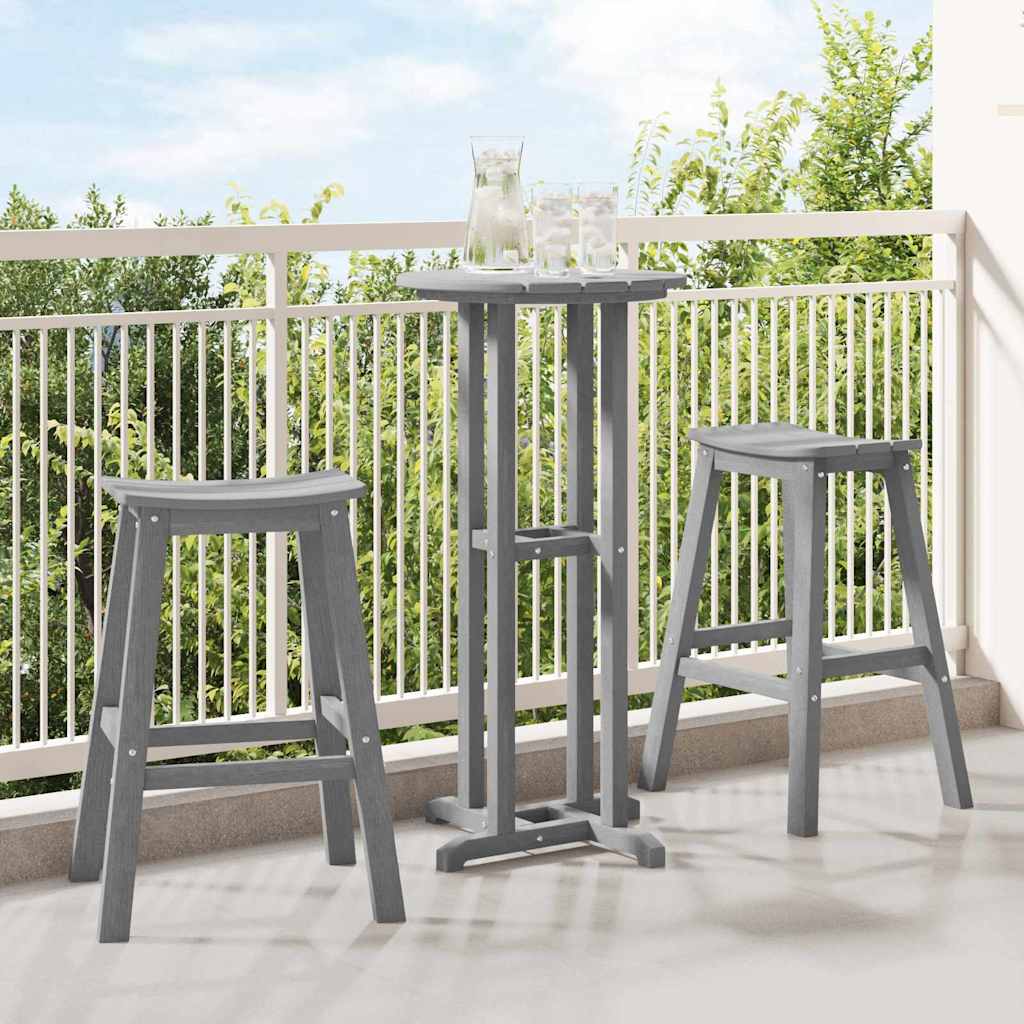 vidaXL Garden Bar Set 3 Pieces White HDPE