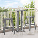 vidaXL Garden Bar Set 3 Pieces White HDPE