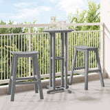 vidaXL Garden Bar Set 3 Pieces White HDPE