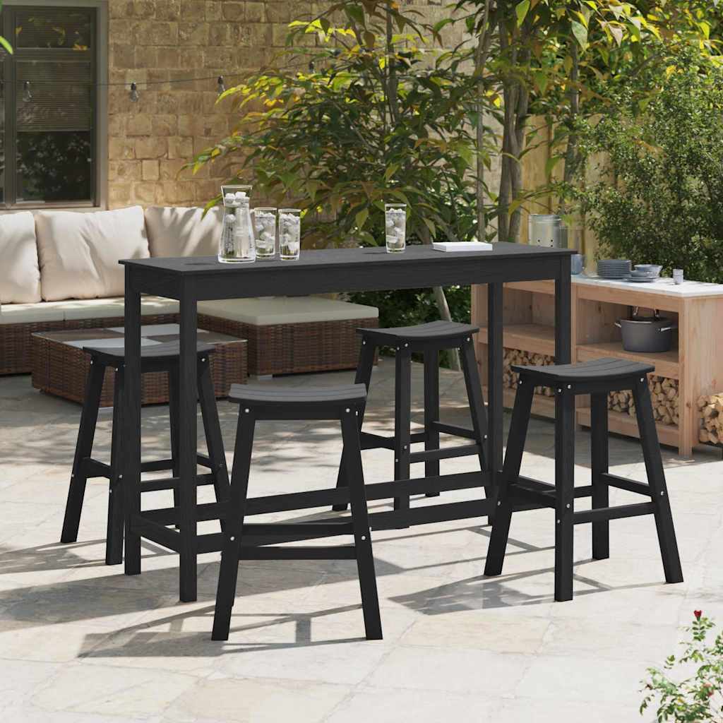 vidaXL Garden Bar Set 3 Pieces White HDPE