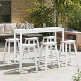 vidaXL Garden Bar Set 3 Pieces White HDPE